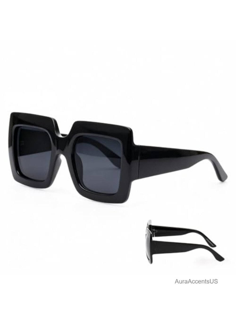 Oversized Square Sunglasses Retro UV Protection